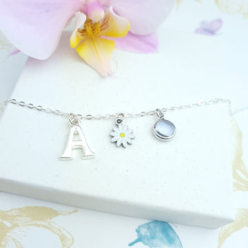 personalised daisy bracelet