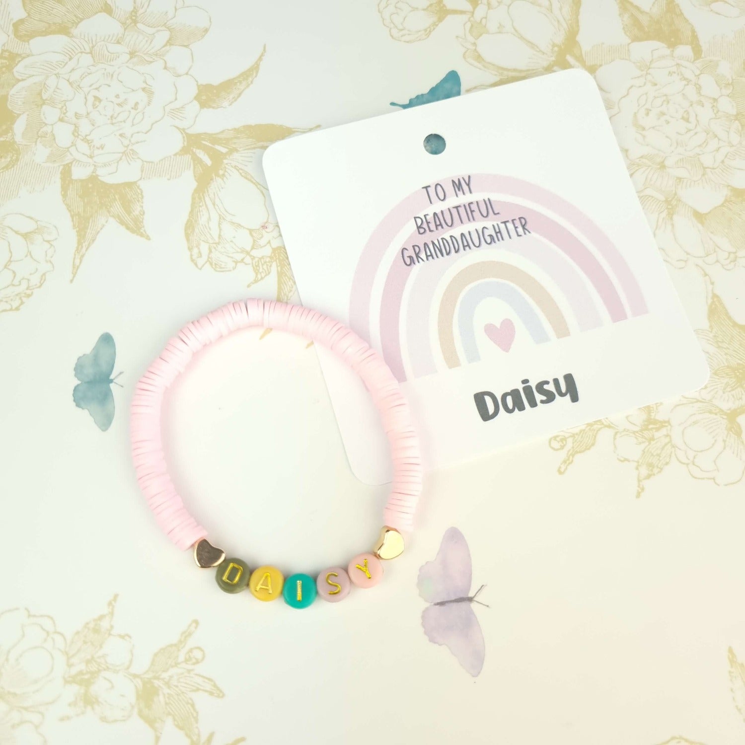 personalised name bracelet granddaughter gift