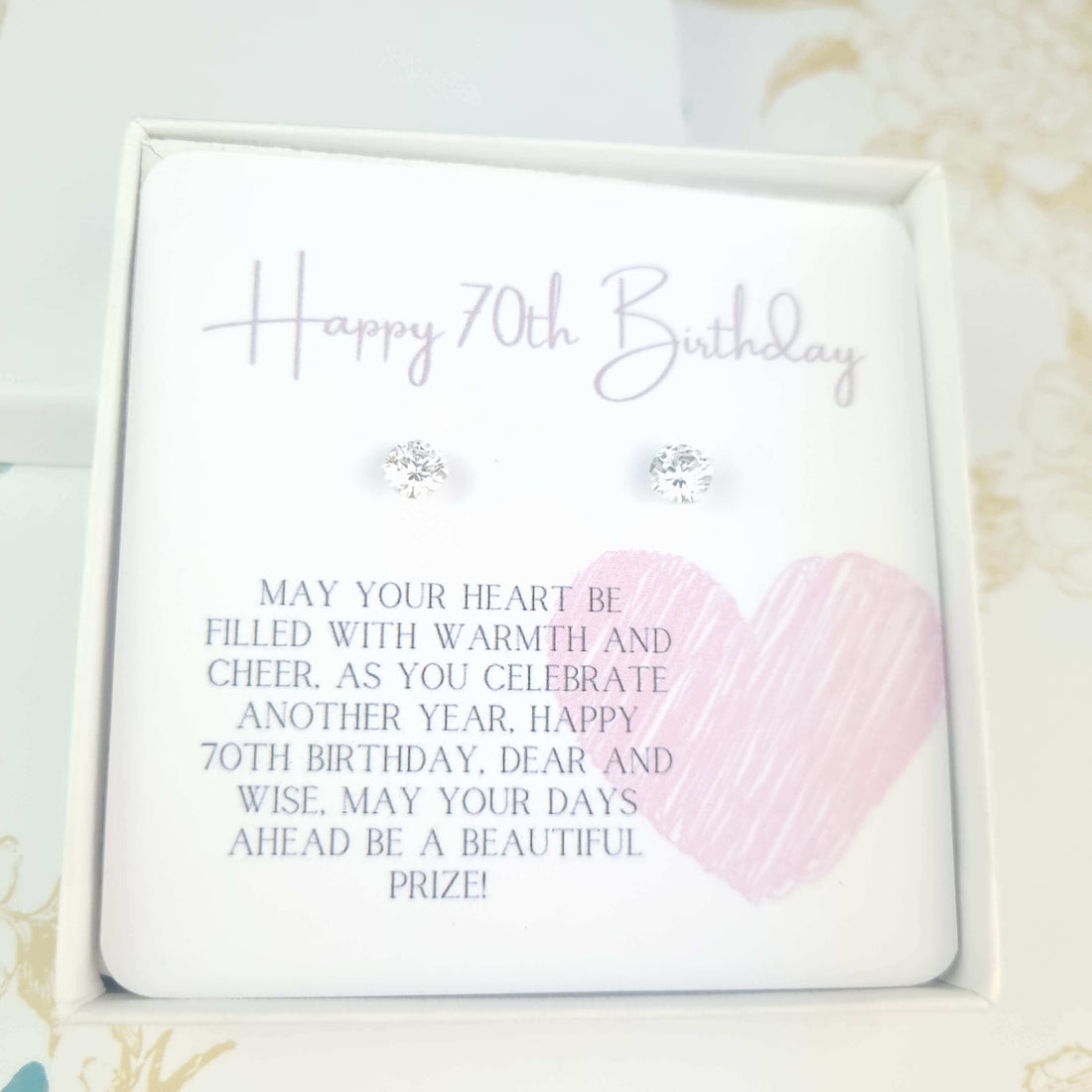 70th birthday stud earrings