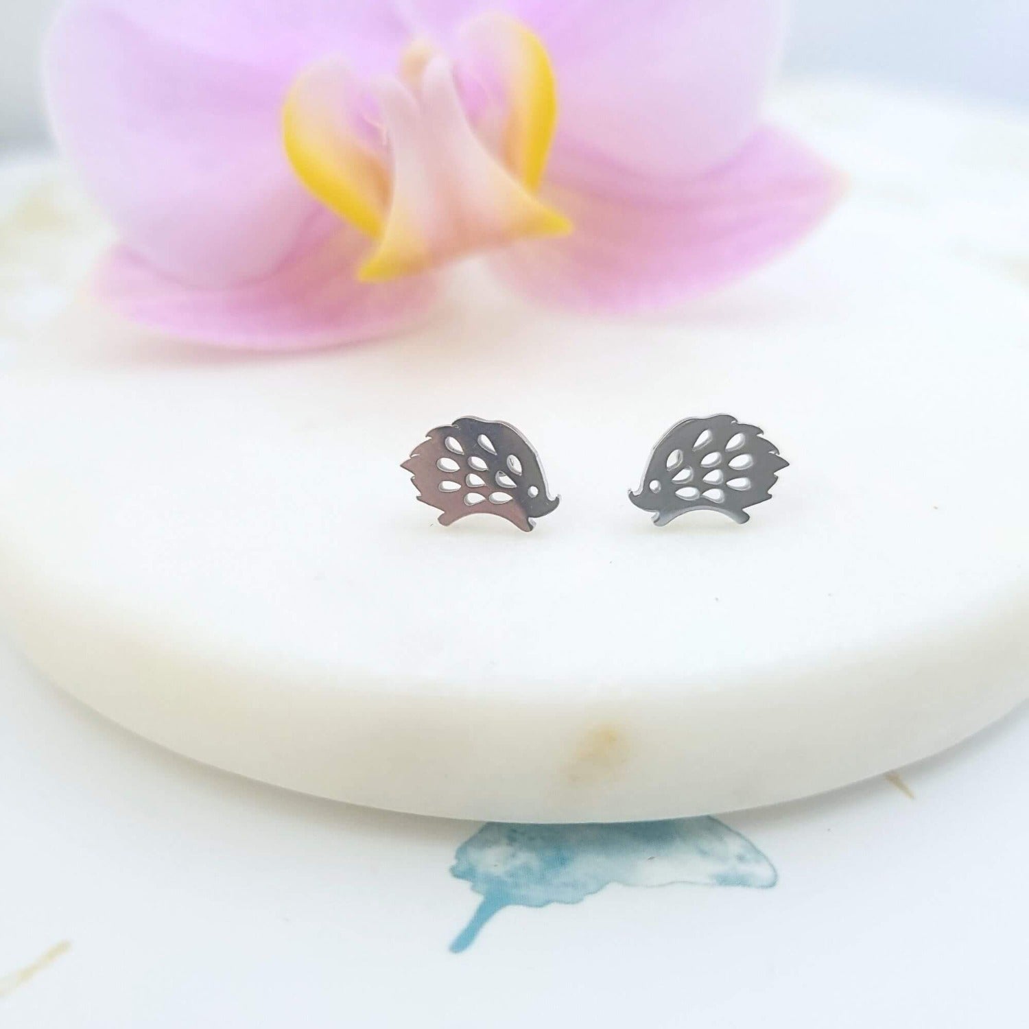 hedgehog stud earrings