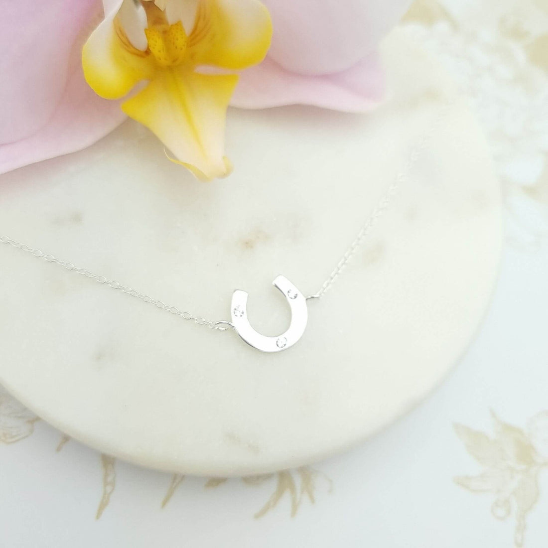 horseshoe sterling silver bracelet with extension