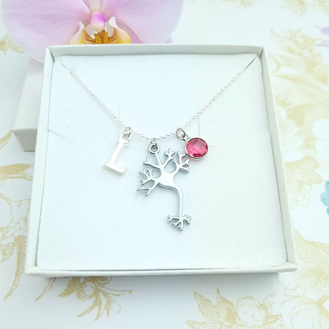 personalised neurone necklace