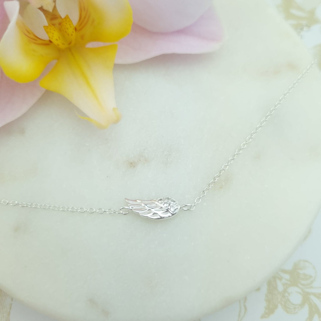 sterling silver angel wing bracelet