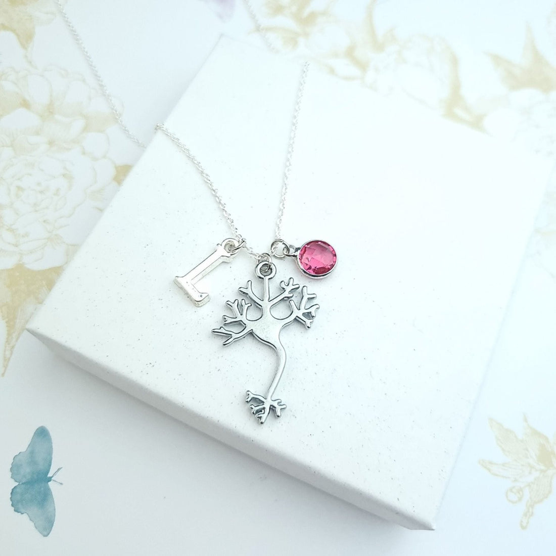 personalised neurone necklace