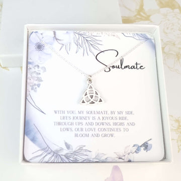 soulmate necklace with poem card