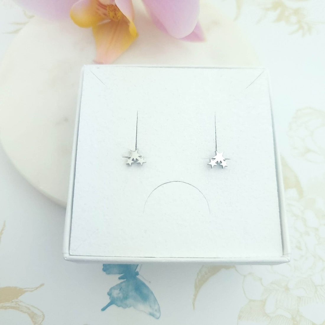 mini star trio stud earrings