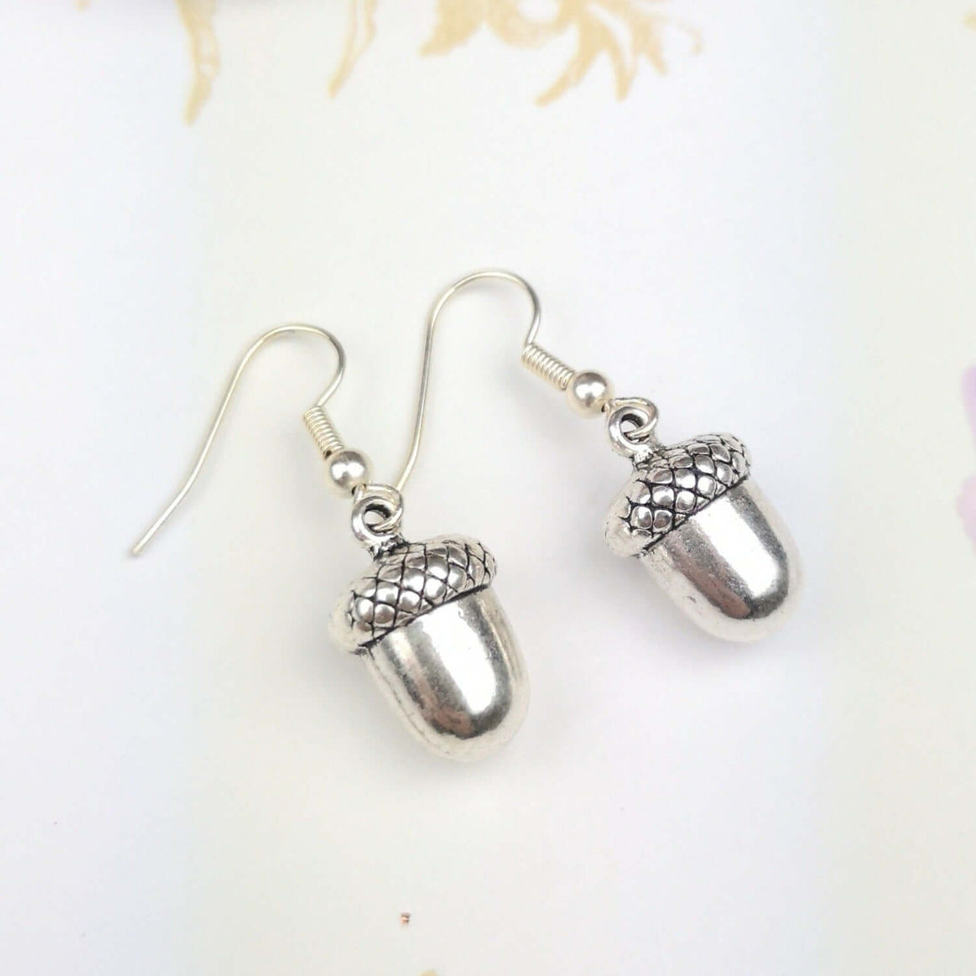Dangle drop acorn pinecone earrings