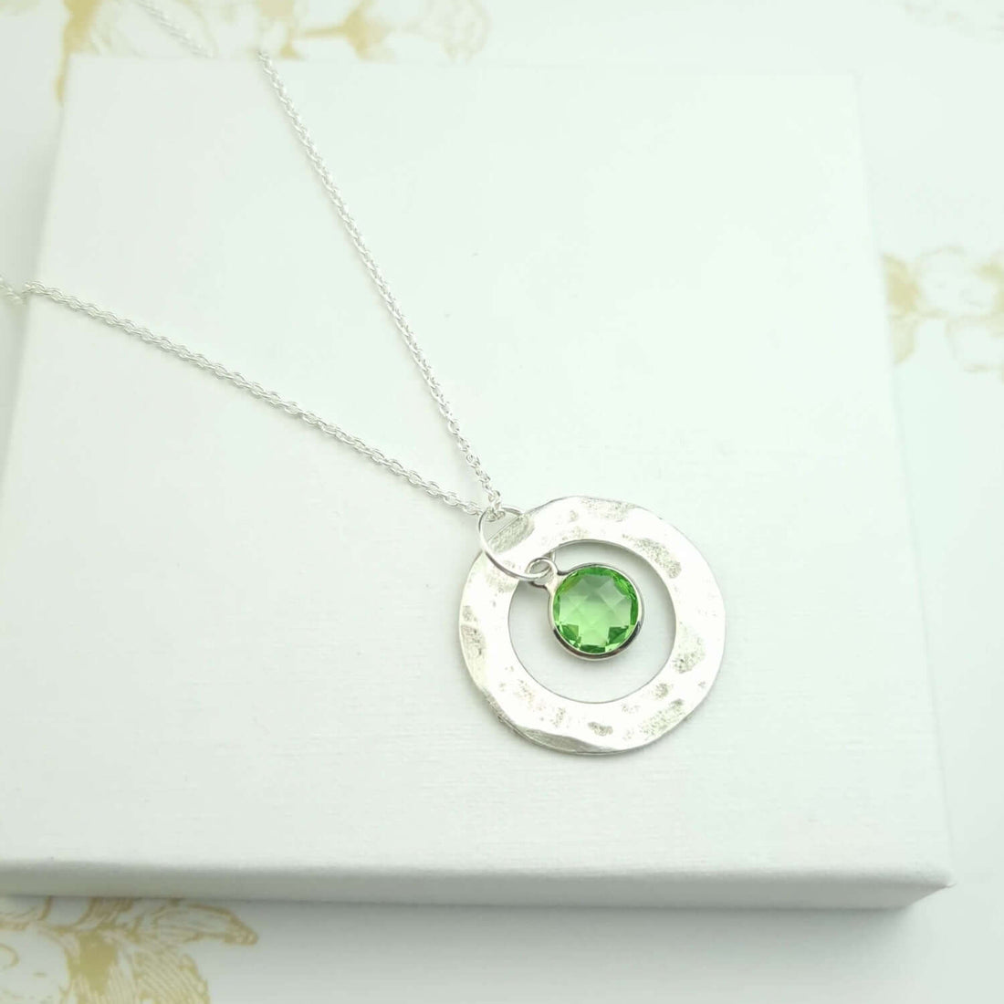 August birthstone necklace