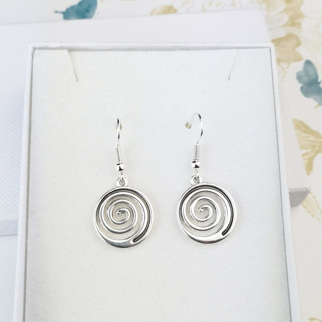 boho swirl drop earrings