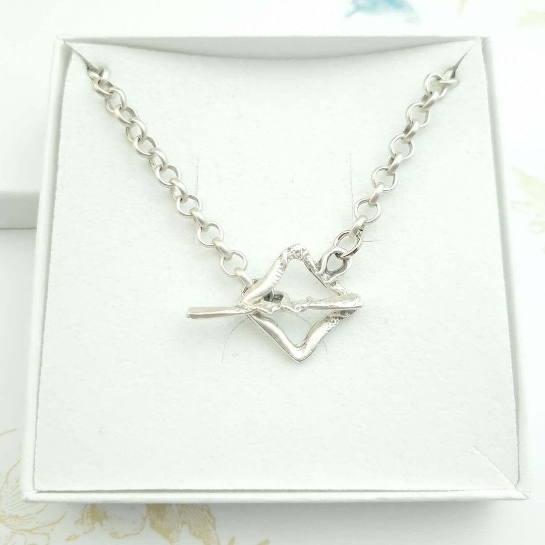 Chunky toggle necklace silver