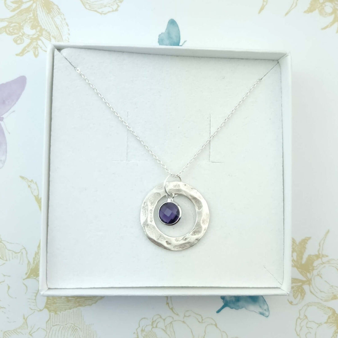 February Amethyst Birthstone Necklace