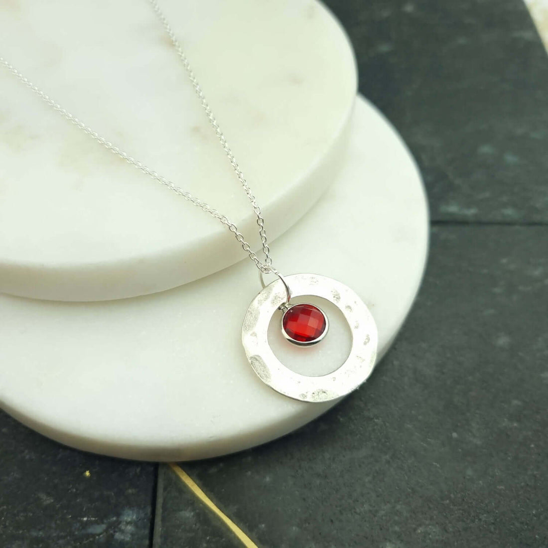July birthstone necklace