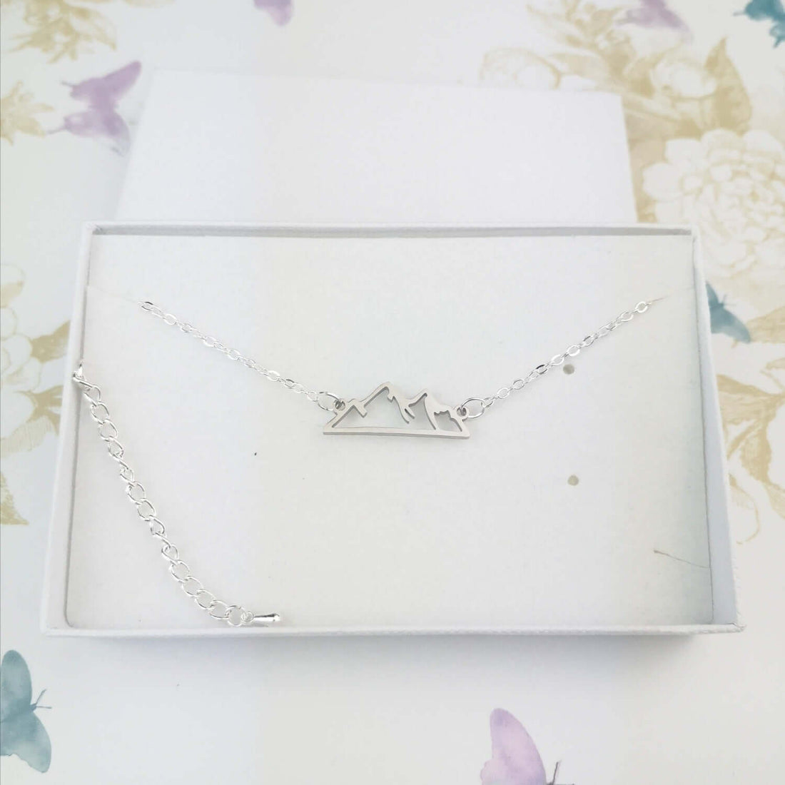 Silver mountain bracelet