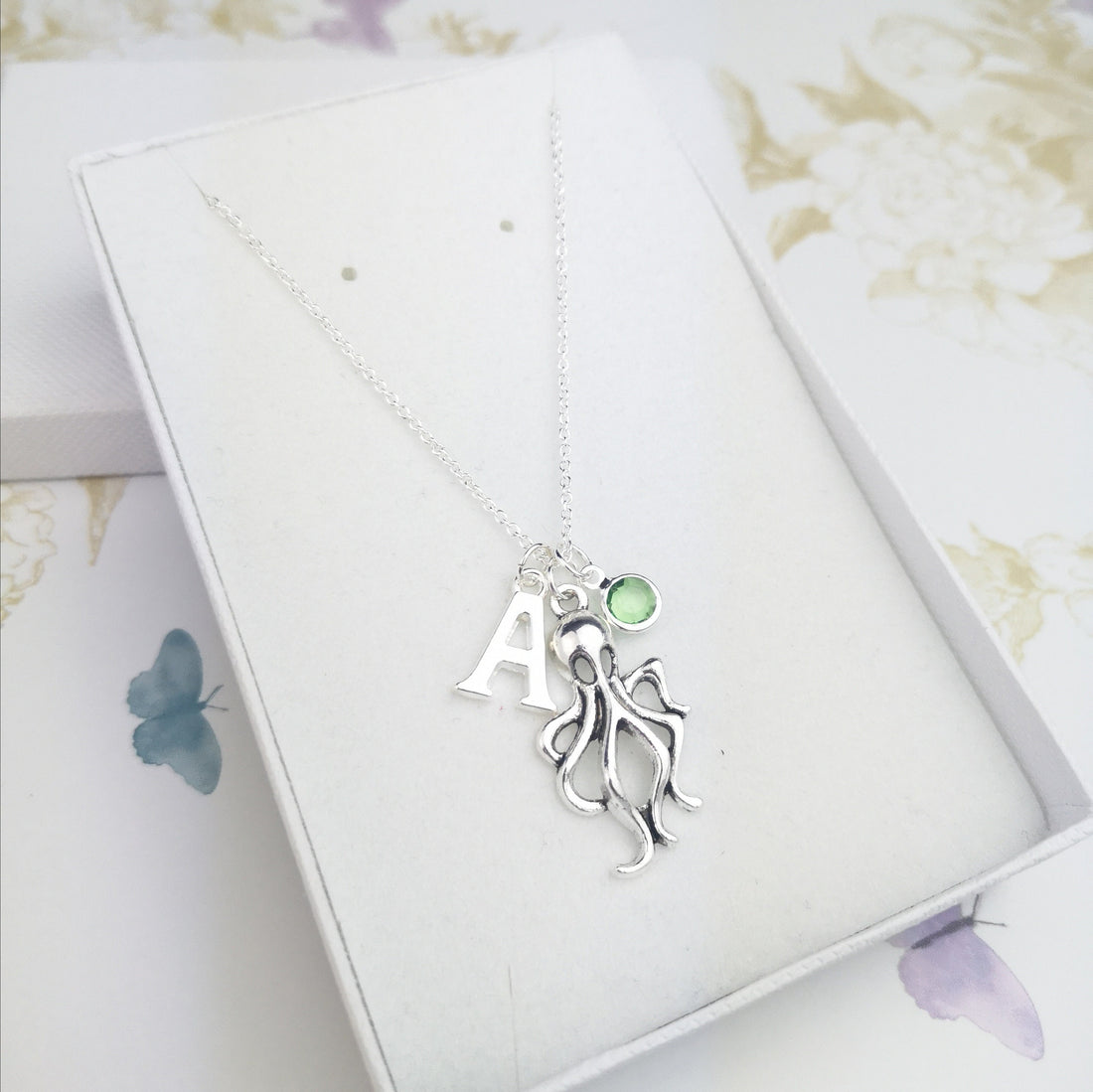 personalised octopus necklace