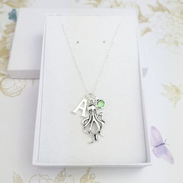 personalised octopus necklace