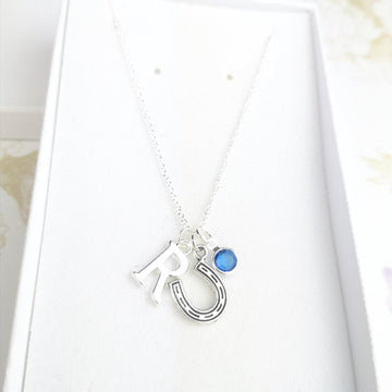 Personalised horse shoe necklace