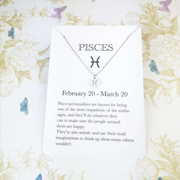 pisces star sign necklace
