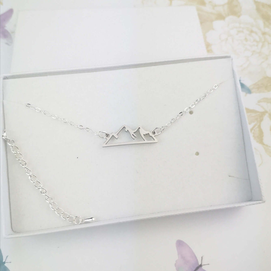 Silver mountain bracelet