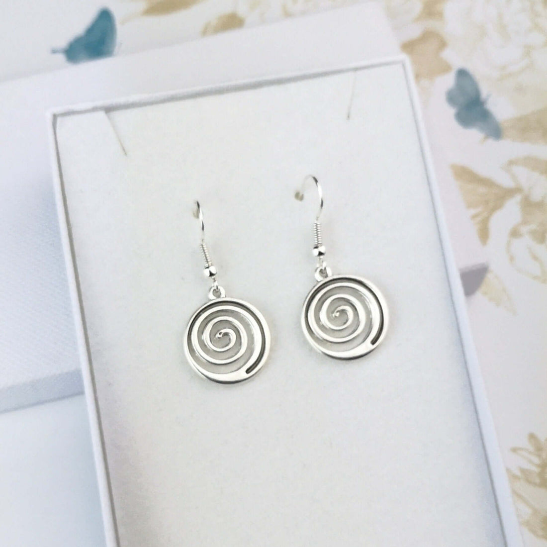 boho swirl drop earrings