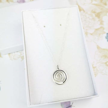Sterling Silver Spiral Necklace