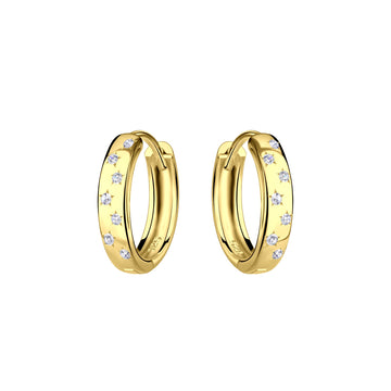 gold plated sterling silver huggie earrings 