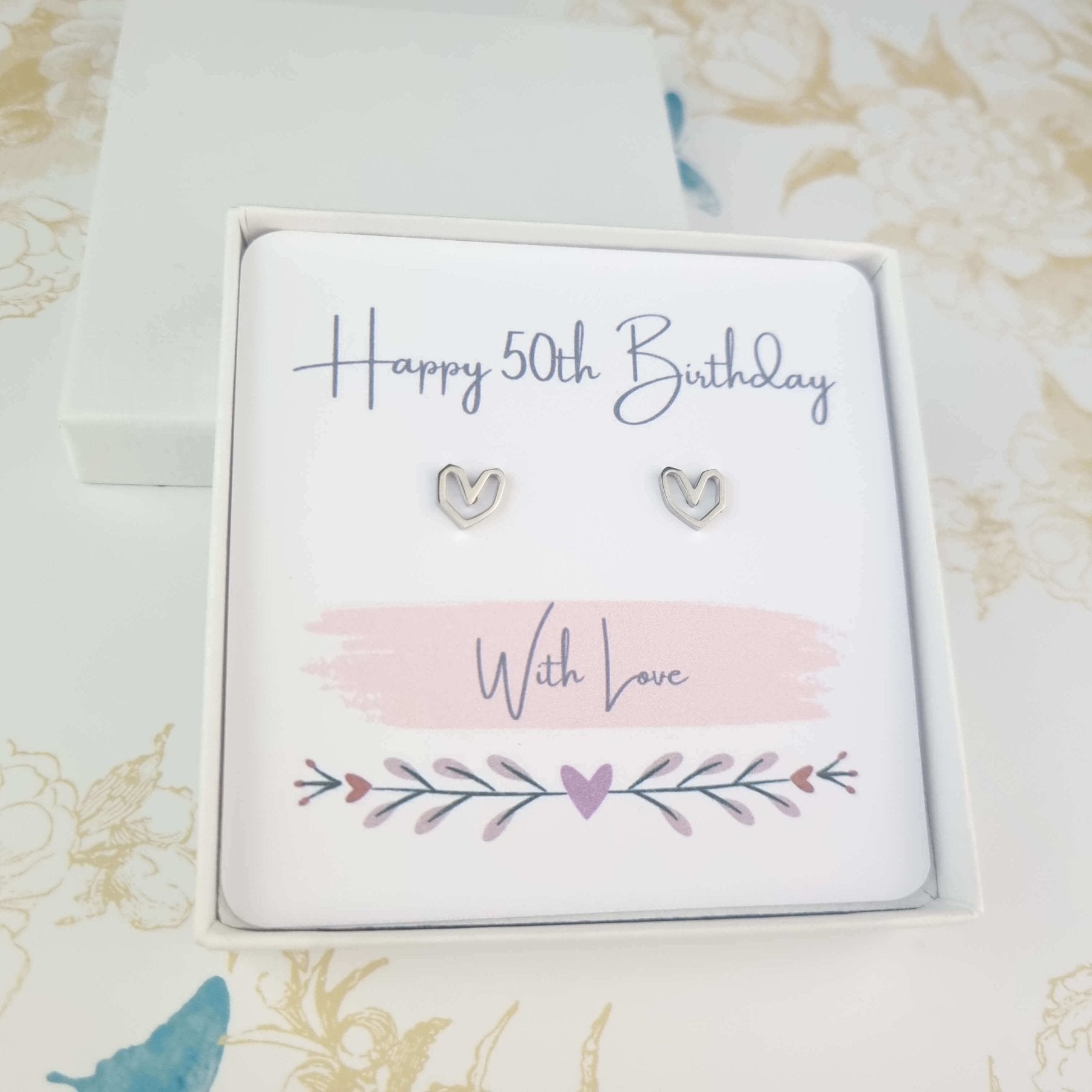 happy 50th birthday gifts ideas, stud earrings