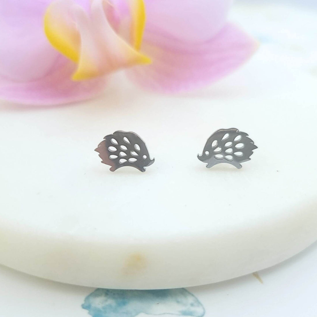 Hedgehog stud earrings