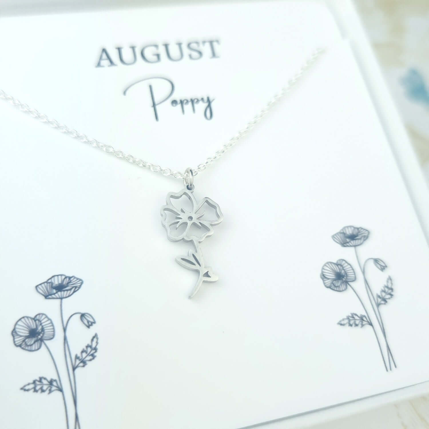 Poppy sterling silver necklace