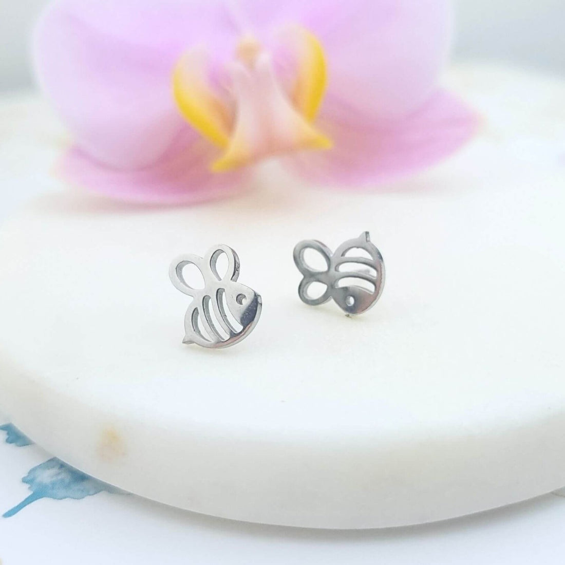 bee stud earrings