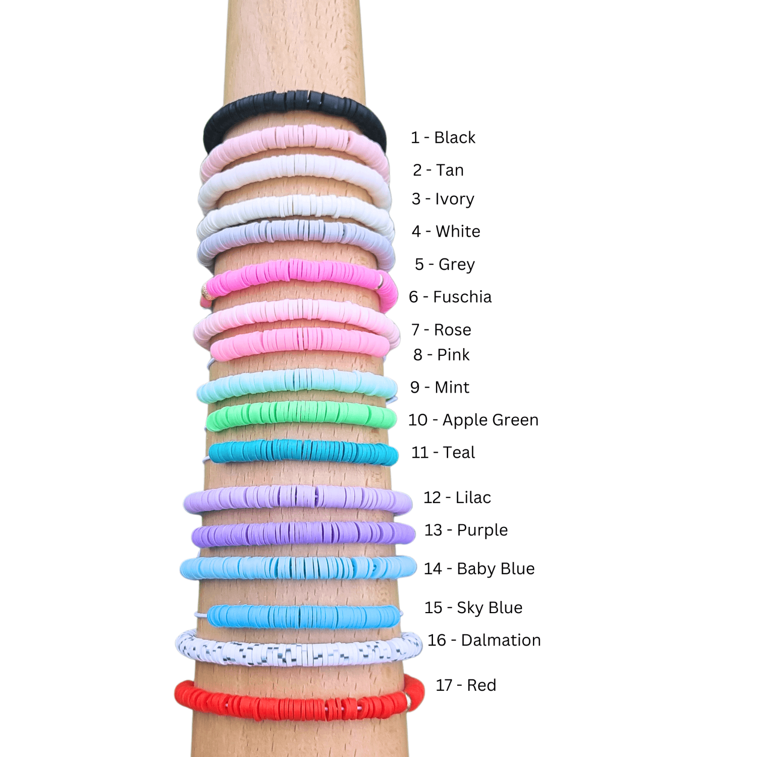 colours choice for bracelets