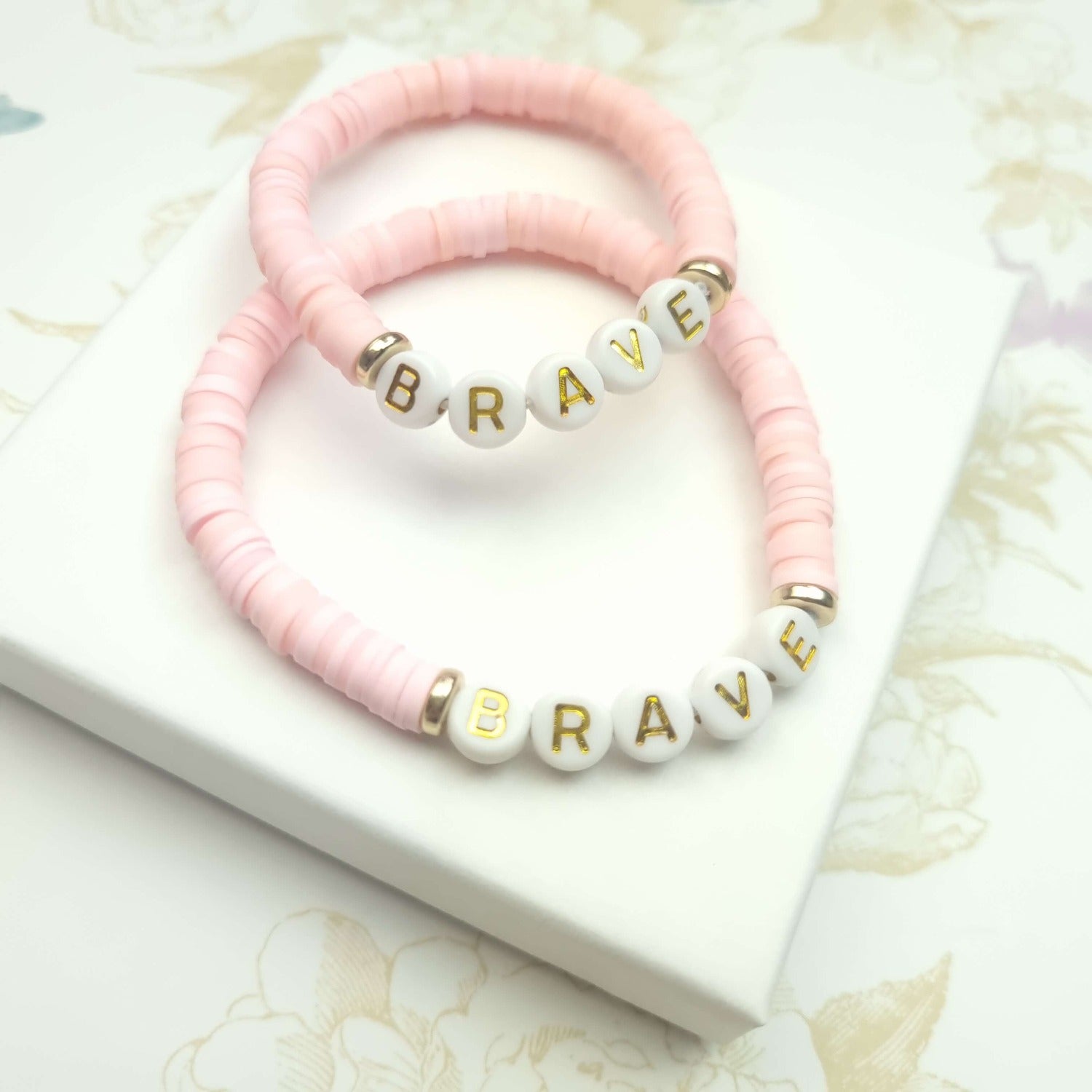 set of 2 brave bracelets for mum and daughter