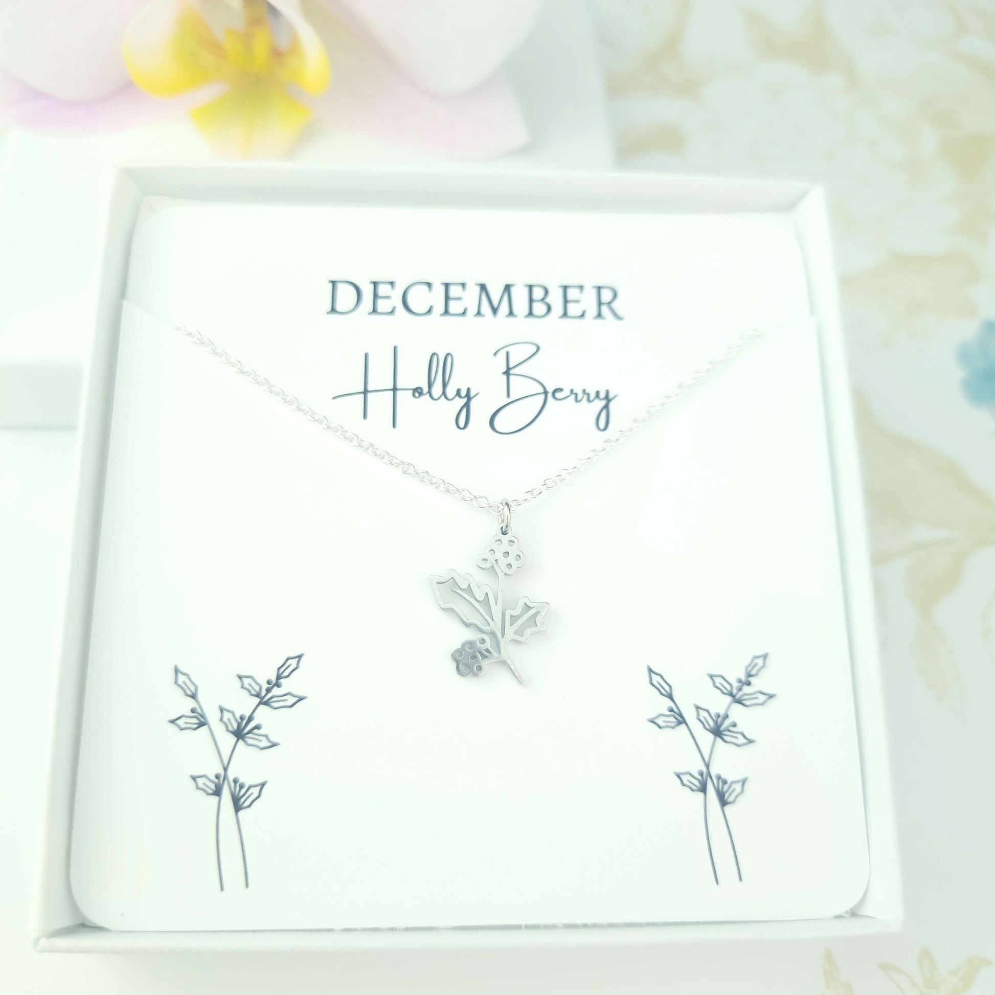 december birthday necklace