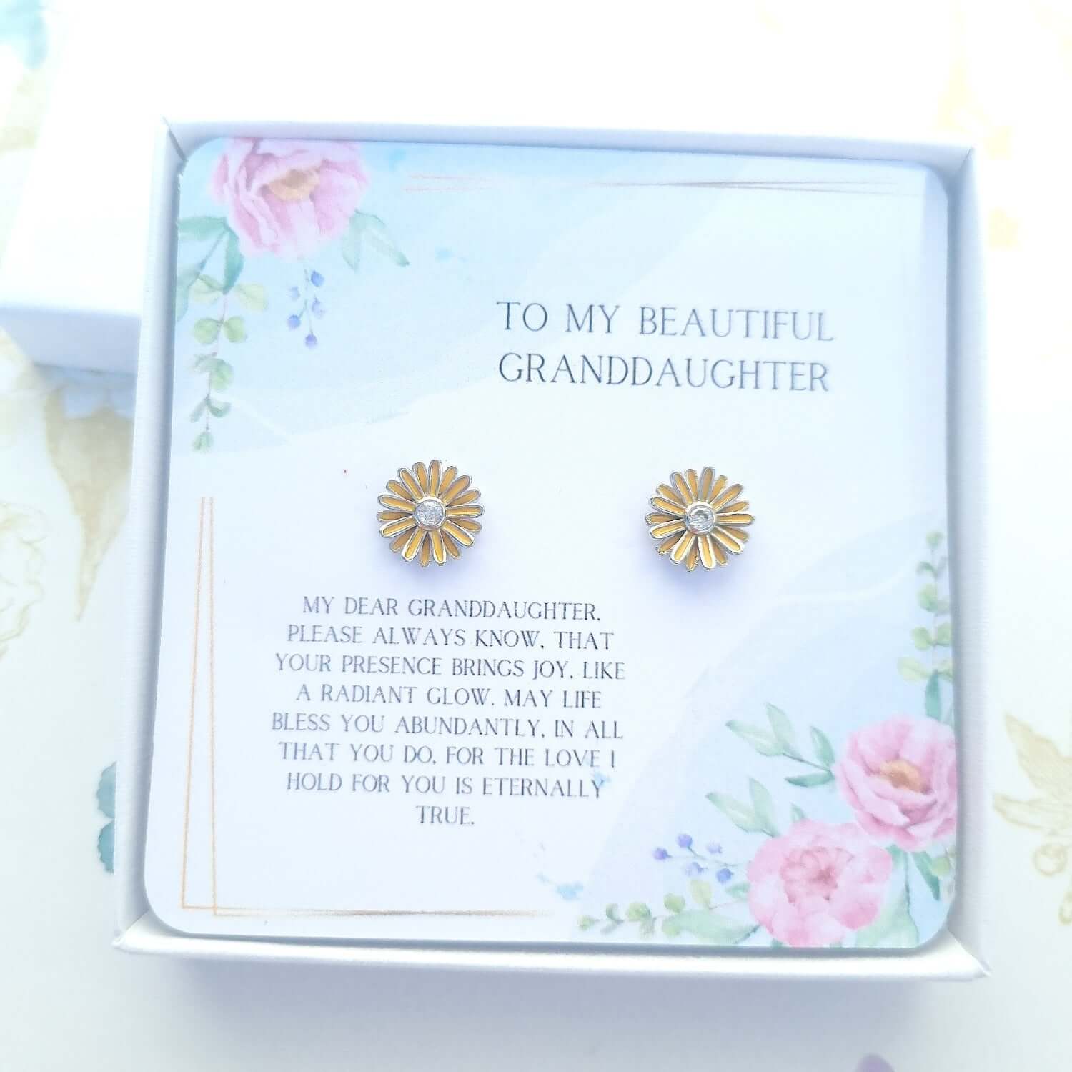 granddaughter gift stud earrings