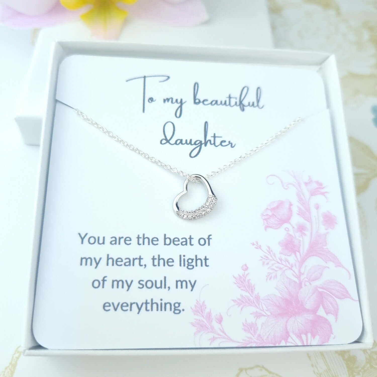 sterling silver daughter necklace