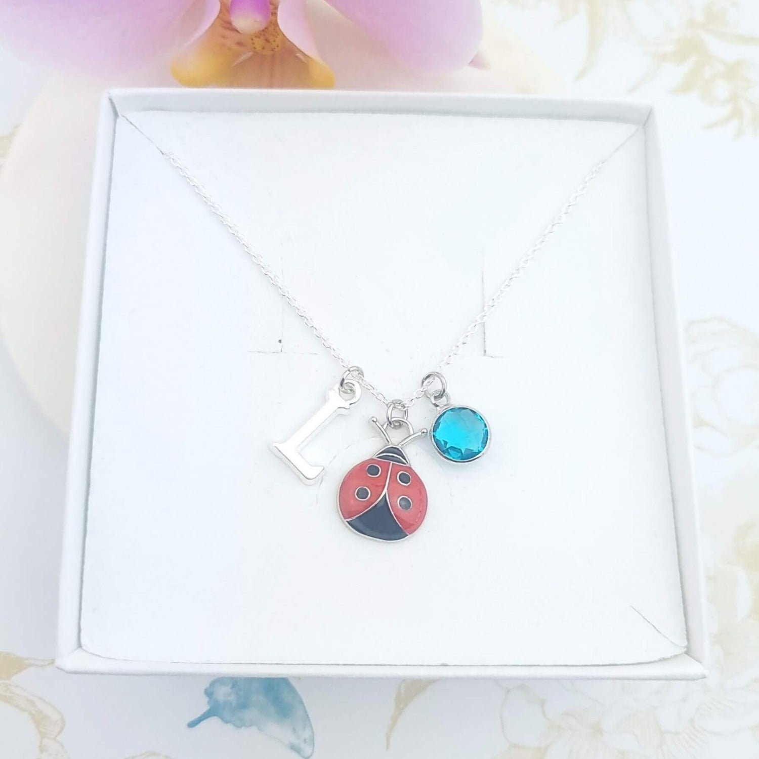personalised ladybug necklace