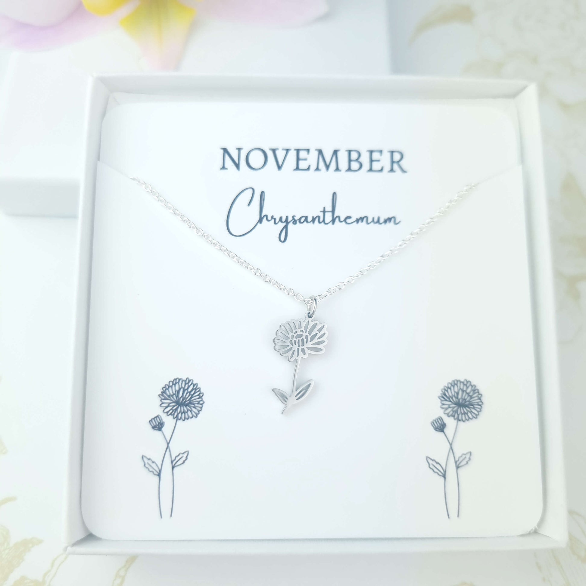 November birthday necklace