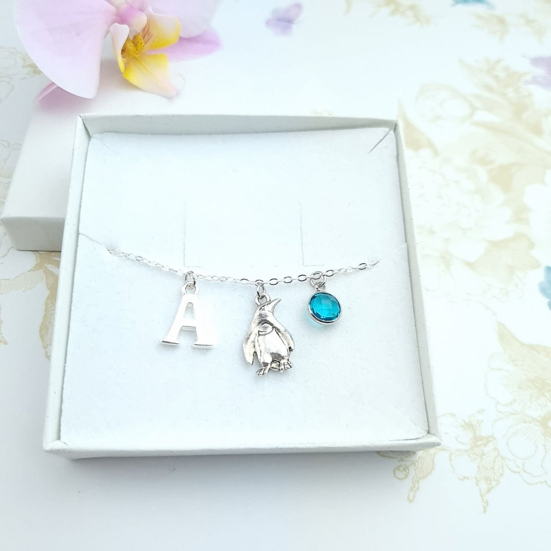 personalised penguin bracelet