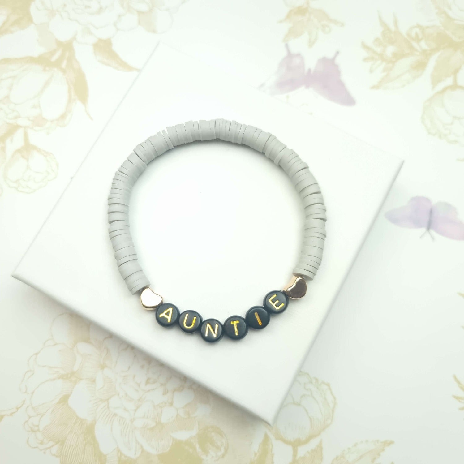 auntie gift personalised name bracelet