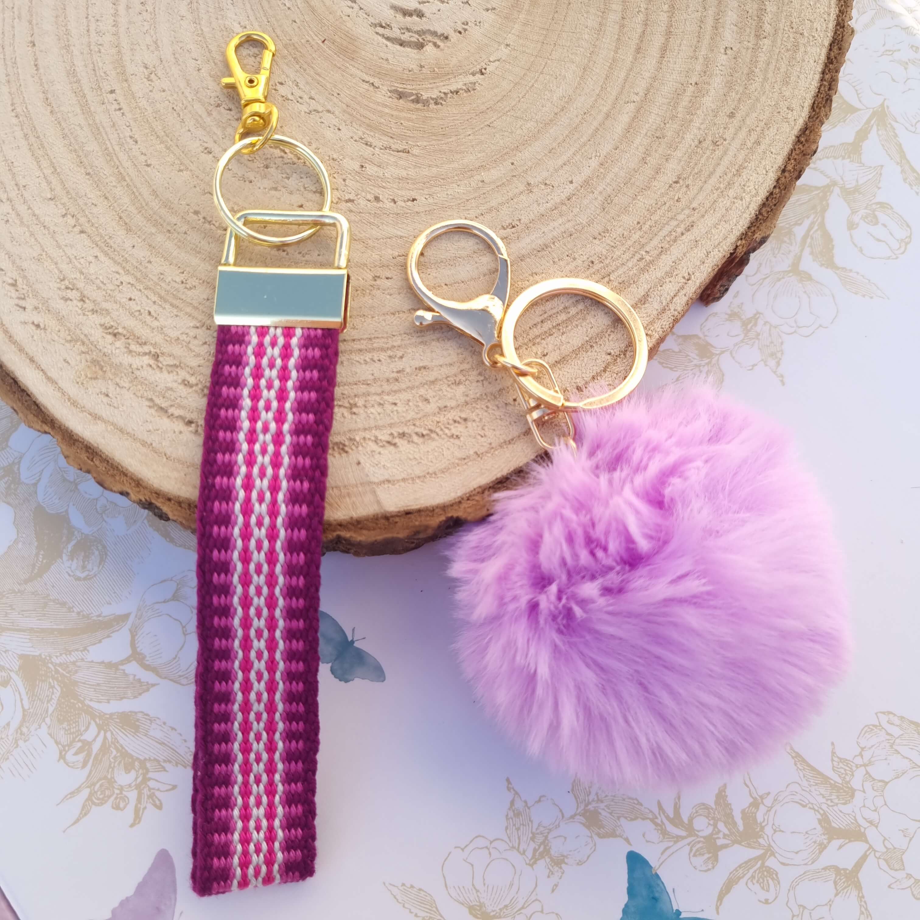 wrist lanyard with pom pom