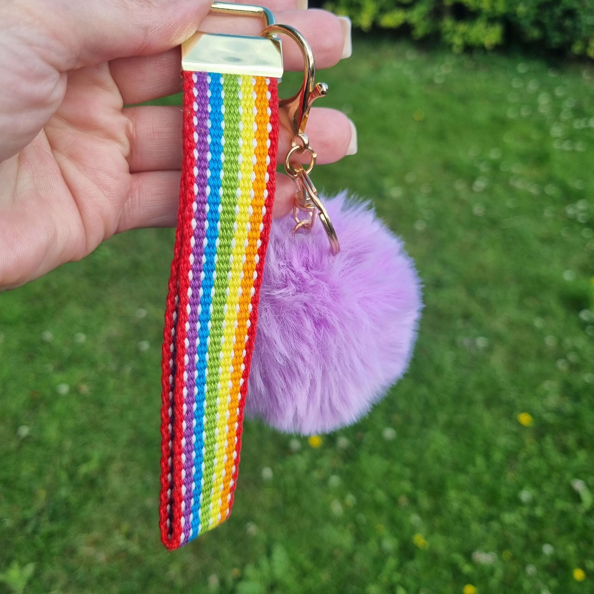 lgbt colourful wrist lanyard keychain