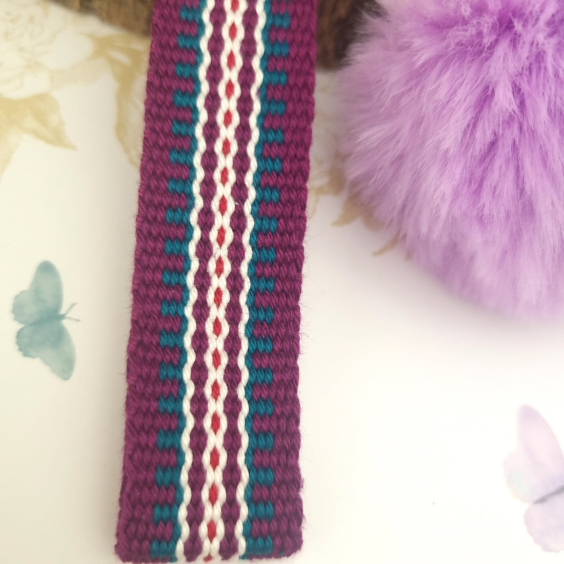 wristlet strap keychain in purple