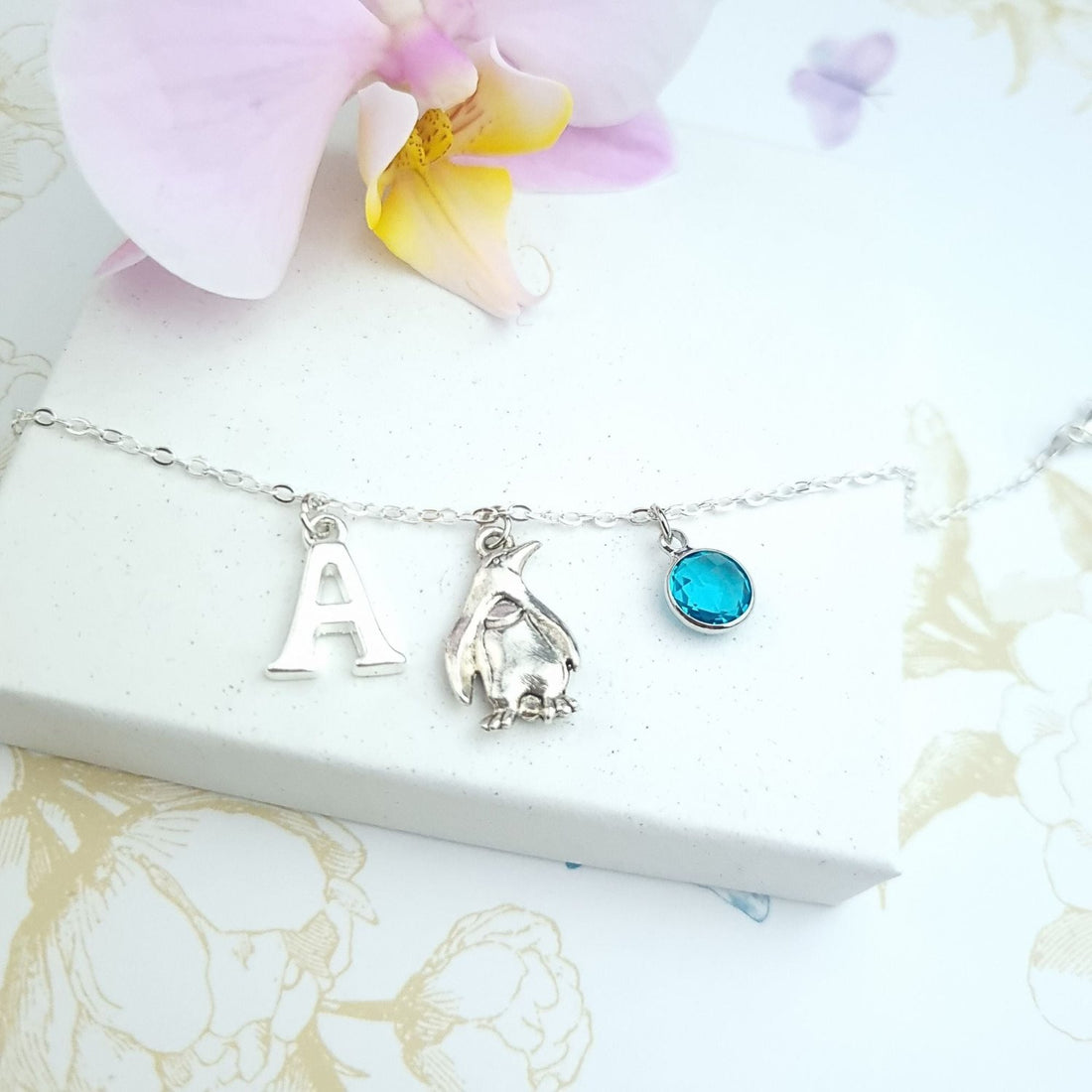 personalised penguin bracelet