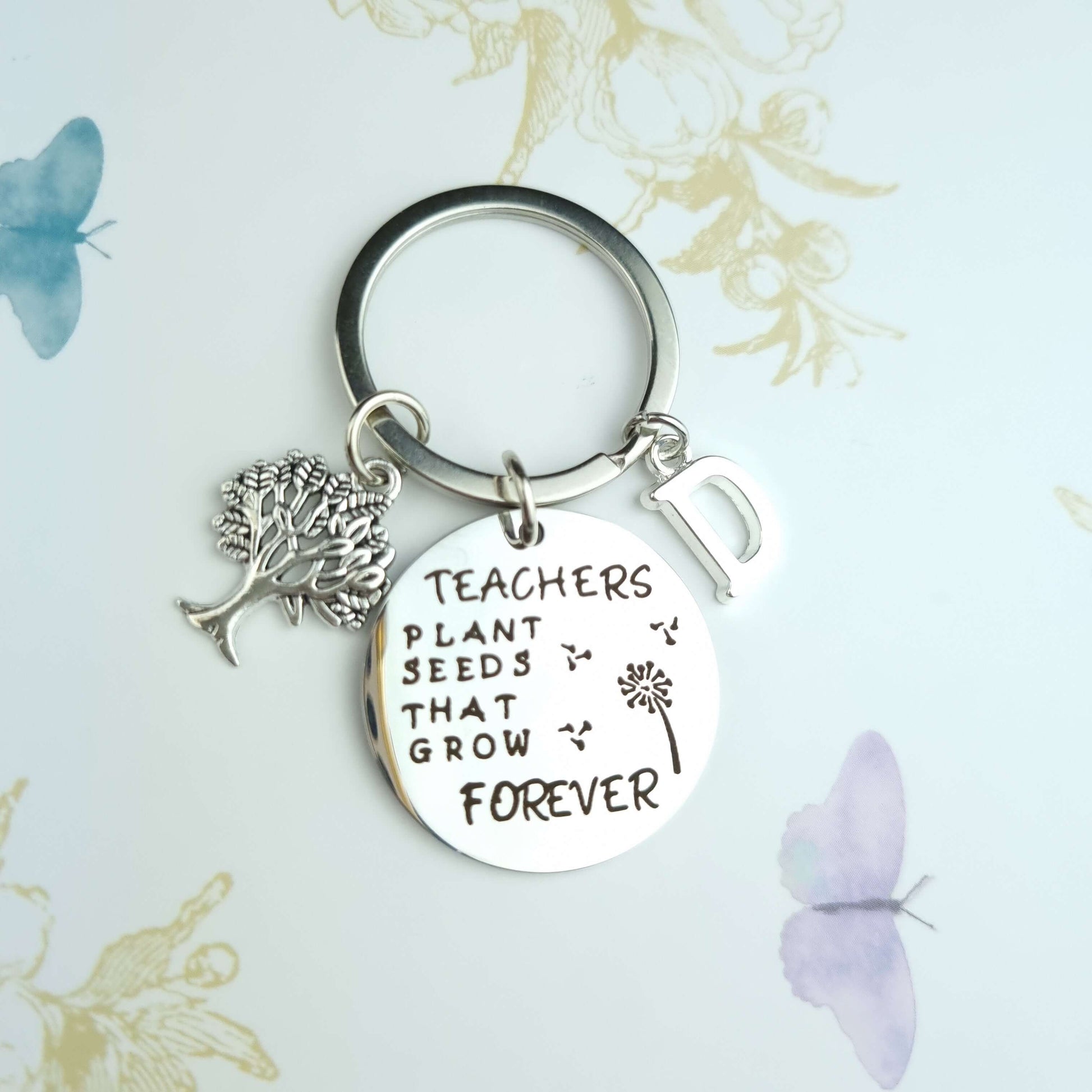 thank you teacher gift keyring