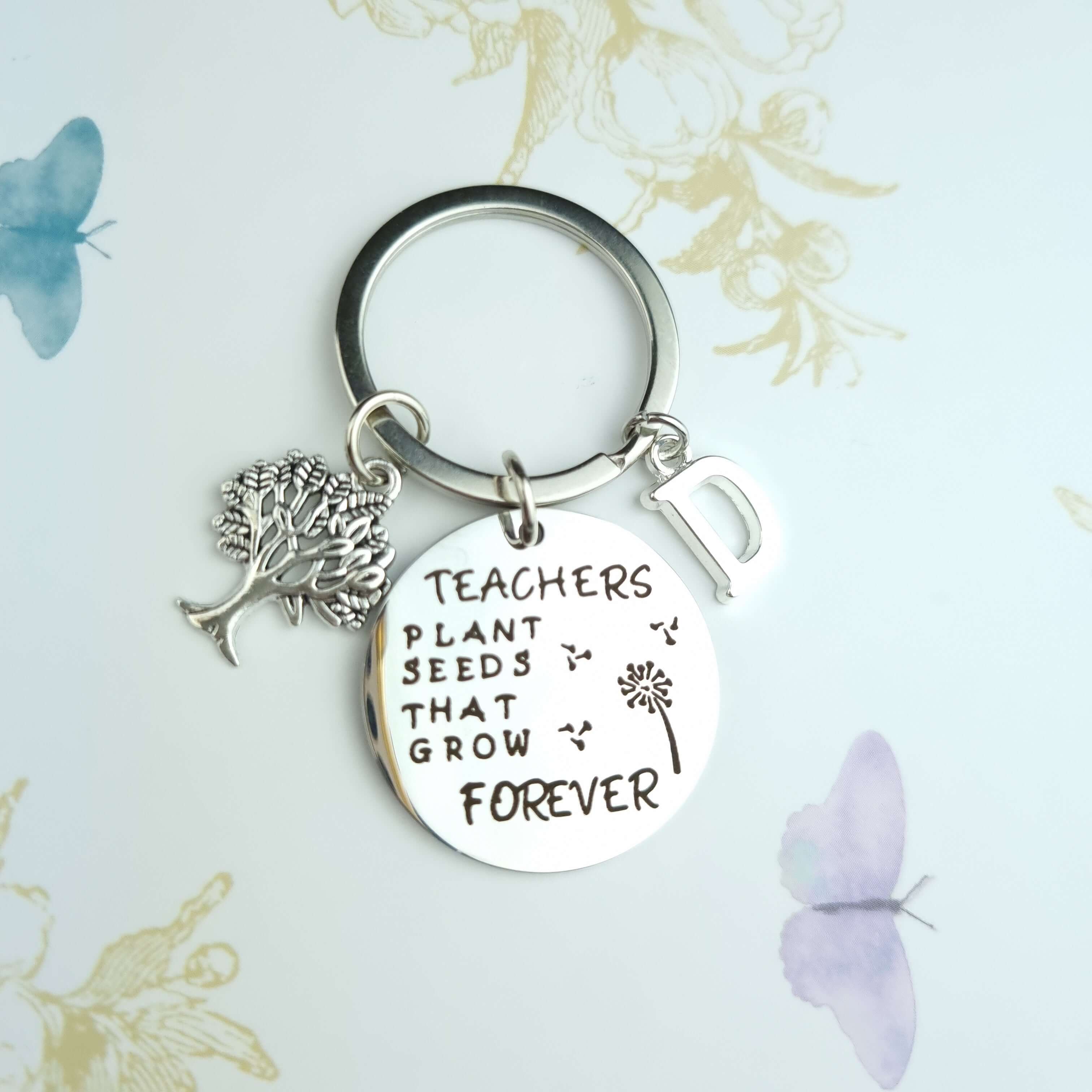 thank you teacher gift keyring