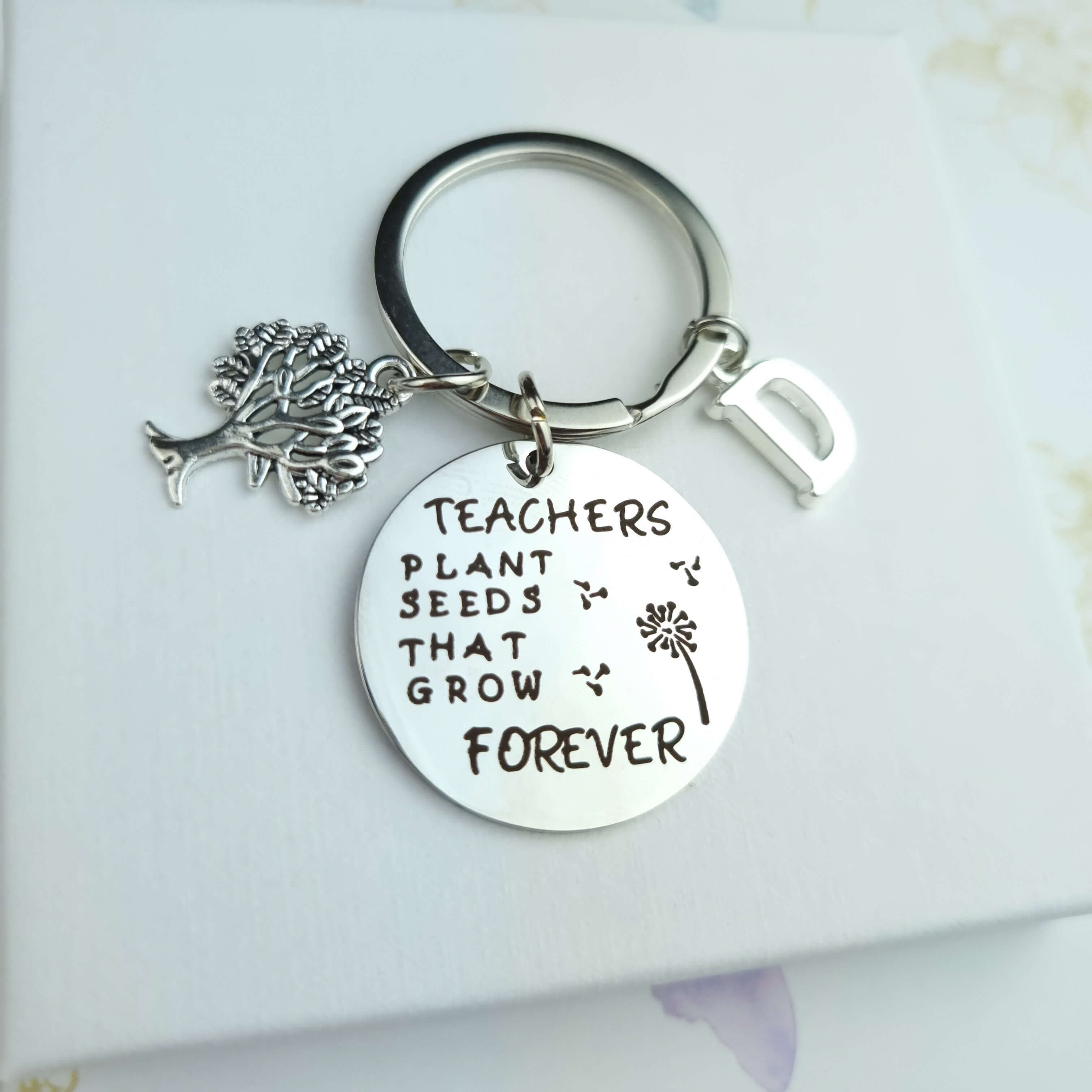 personalised keyring for teachers