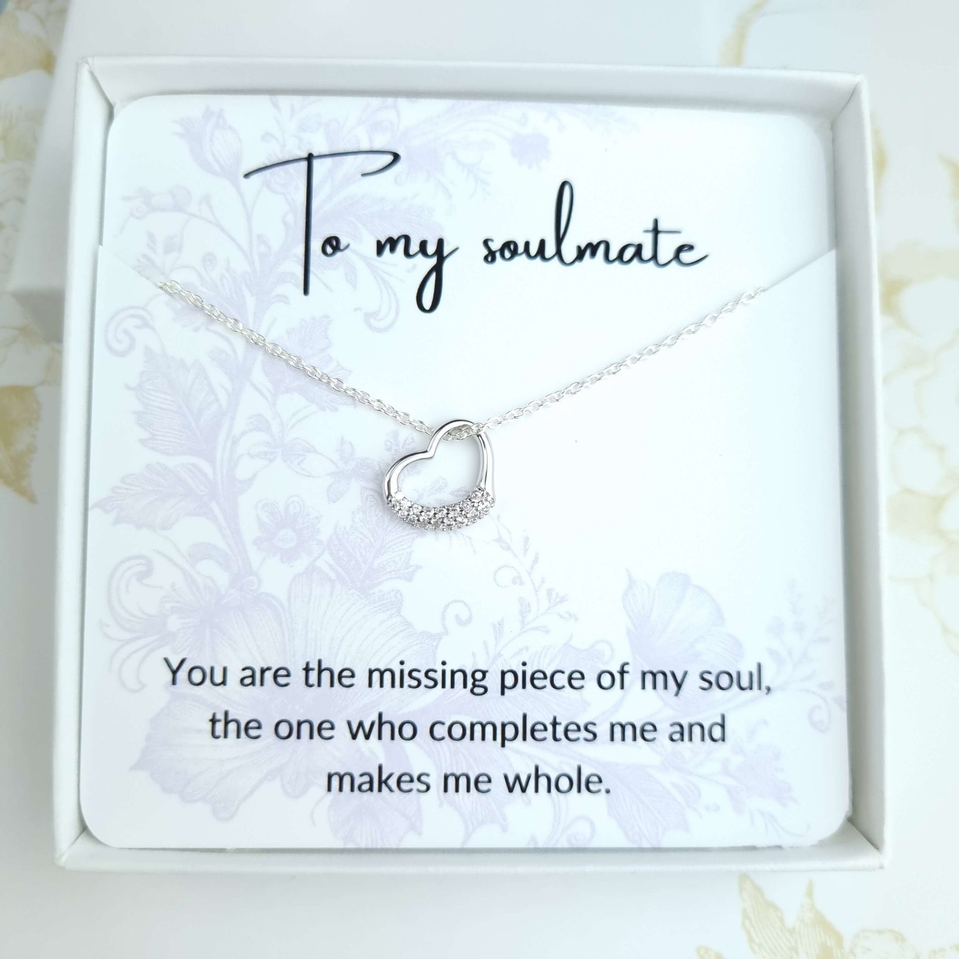 to my soulmate heart necklace
