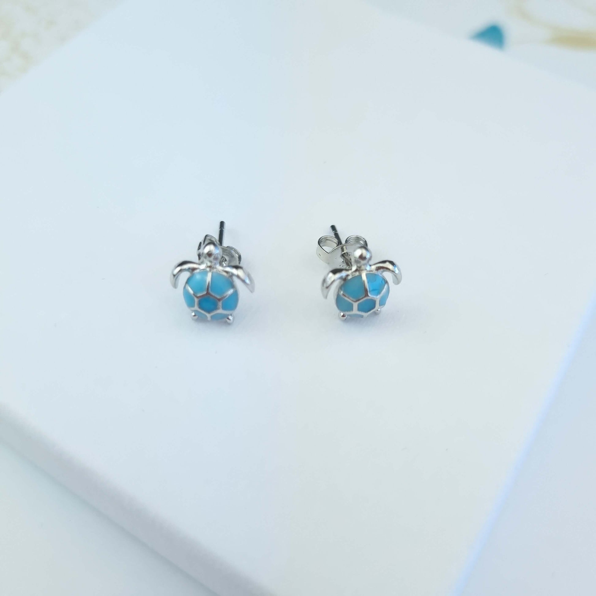 sea turtle studs sterling silver