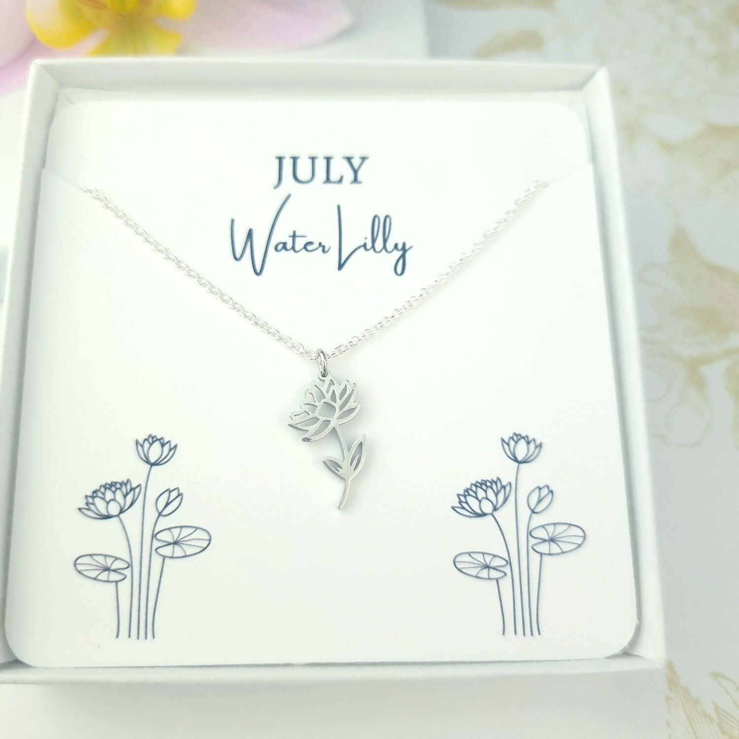 July water lily necklace