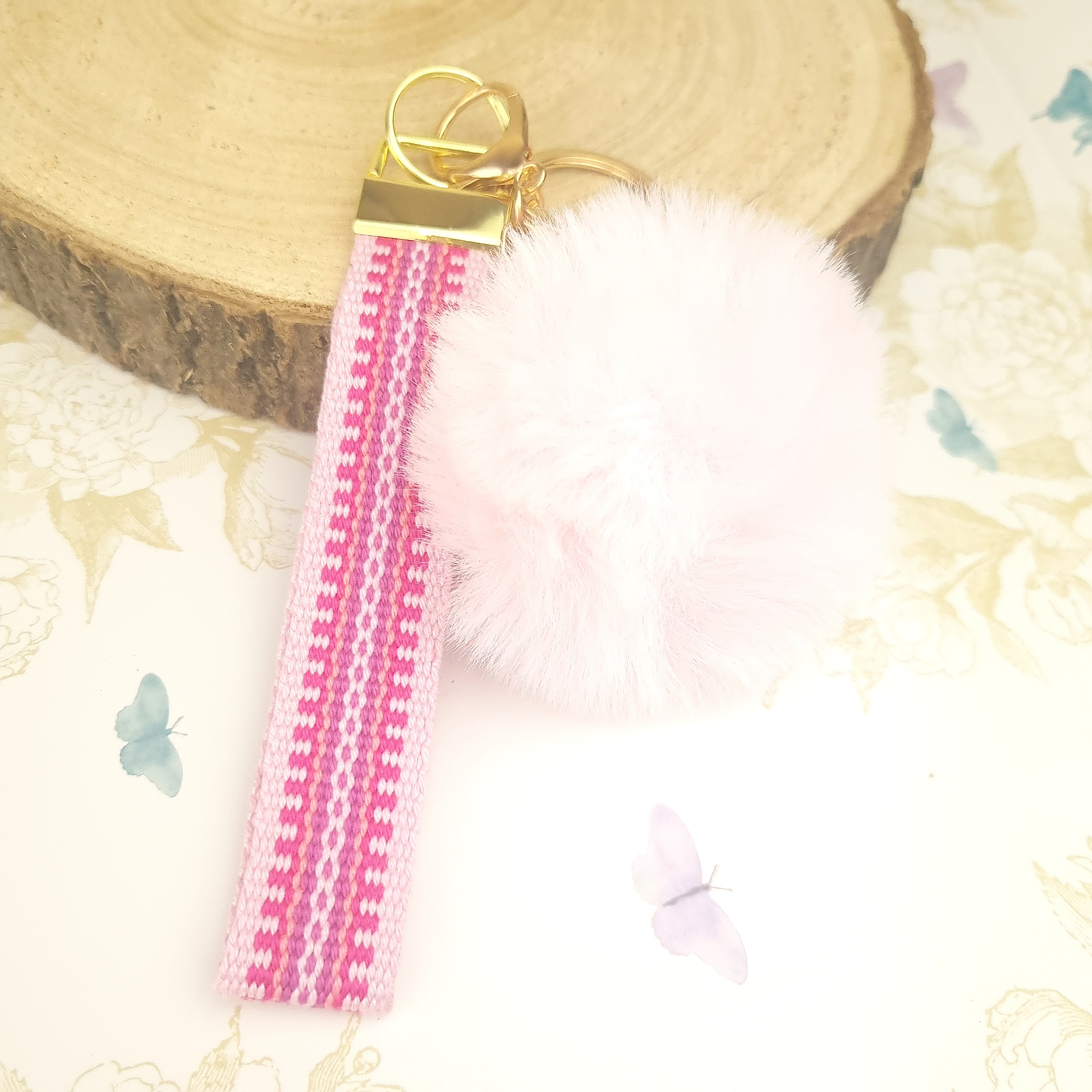 pink wrist bracelet lanyard