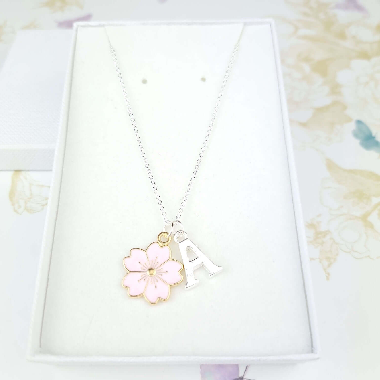 Sterling Silver Cherry Blossom Necklace